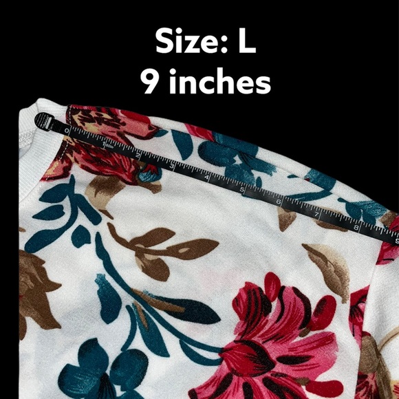 🌺HPx2🌺 SHEIN Floral Print White Pullover - Picture 9 of 9